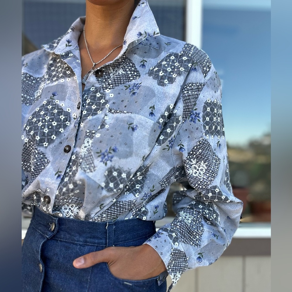 Vintage patchwork button down